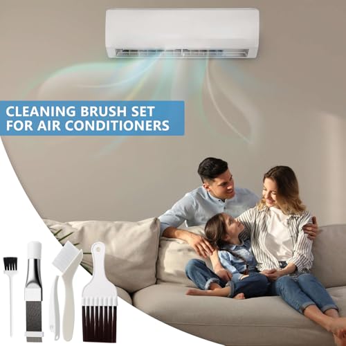 4 Stück Kondensator Kamm Lamellenkamm, Bürste für Klimaanlage Reiniger, Wärmepumpentrockner Reinigungsbürste, Kondensator Kamm Trockner Lamellenreinige für Fin Spule Kondensator