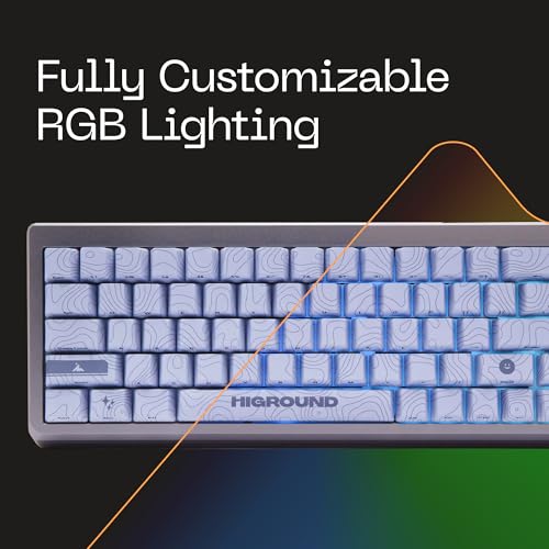 Image of Higround Summit 2.0 Slate 65% Mechanical USB Wired Gaming Keyboard, Dreamland Linear Switches, Programable RGB, Hot-Swappable, Deep Thock Creamy Sounding PC Keyboard