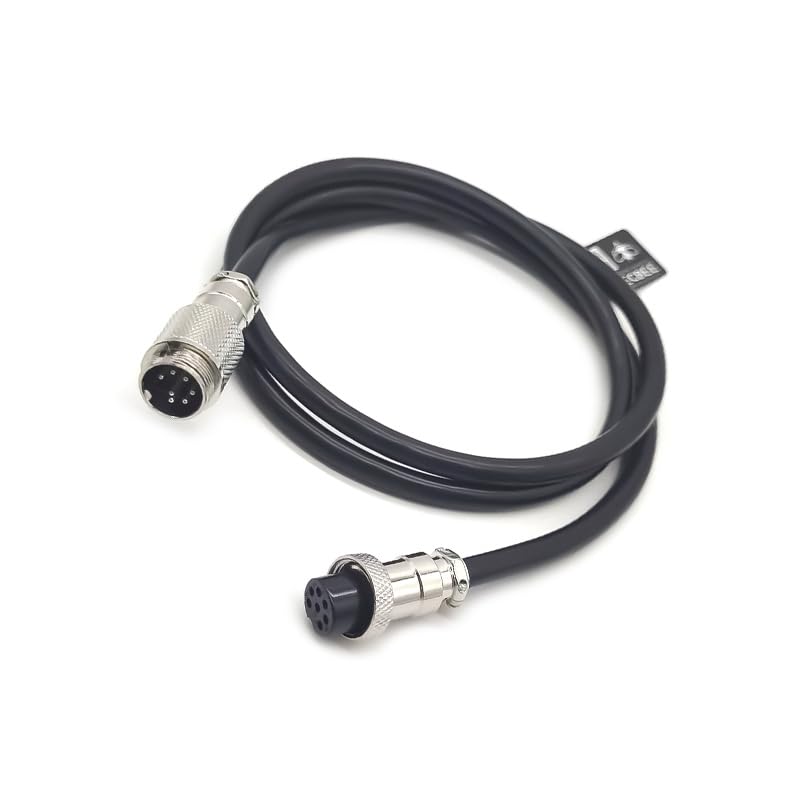 Elecbee GX16 7 Pin Aviation Cable Assemblies, 1m, Male to Female, Straight, Outdoor, Compatible with Aircraft Avionics - Image 3