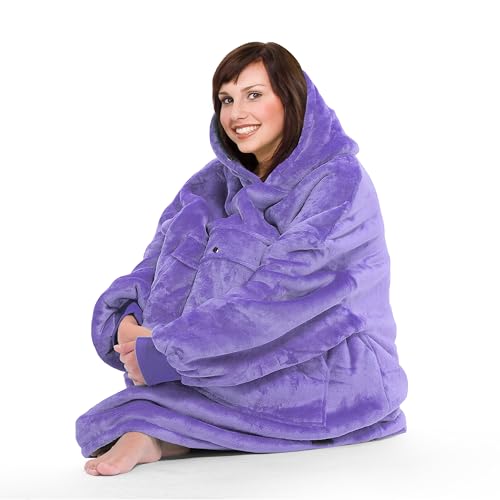 Image of Catalonia Oversized Hoodie Blanket Sweatshirt, Comfortable Sherpa Giant Pullover with Large Front Pocket for Adults Men Women Teenagers Wife Girlfriend
