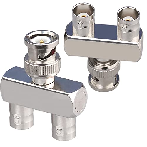 Adaptador divisor en Y BNC macho a doble BNC hembra, 2 piezas miniatura 1