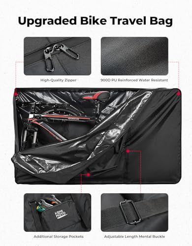 image for KEMIMOTO Bike Travel Bag Airplane for 26 to 29 inch Mountain Bicycle, 