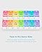 BUG HULL Pill Organizer 2 Times a Day Upgrade Version, Easy Open AM PM Pill Box with Push Open Button, Twice a Day Pill Case, Medication Organizer for Vitamins, Fish Oils