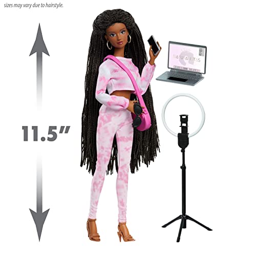 Just Play Naturalistas 11.5-Inch Grace Fashion Doll And Accessories With 4B Textured Hair, Medium Brown Skin Tone, Deluxe Influencer Set, Designed And Developed By Purpose Toys #TOP2