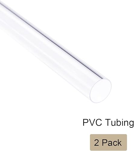 Miniatura 9 de Tubo de PVC transparente Tubo rígido de plástico Tubería redonda, para iluminación, acuario, pecera - 0.354 in de diámetro interior x 0.394 in OD1.3