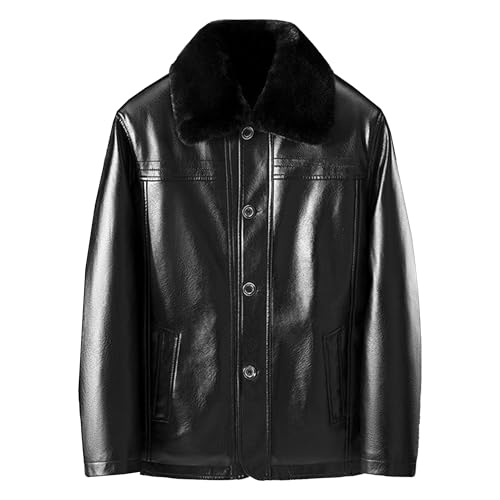 Manteau chaud homme similicuir hiver fini le froid en veste