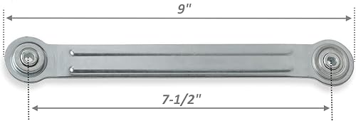 Miniatura 8 de Soportes de brazo para cojinetes planeadores, paquete de 4, 10 pulgadas de longitud total, 8-58 pulgadas de agujero a agujero, acero plateado,