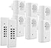 mumbi 4-Kanal 1100 Watt Funksteckdosen Set FS600: 6x Funksteckdose und 2x Fernbedienung - Plug & Play Funkschalt Set