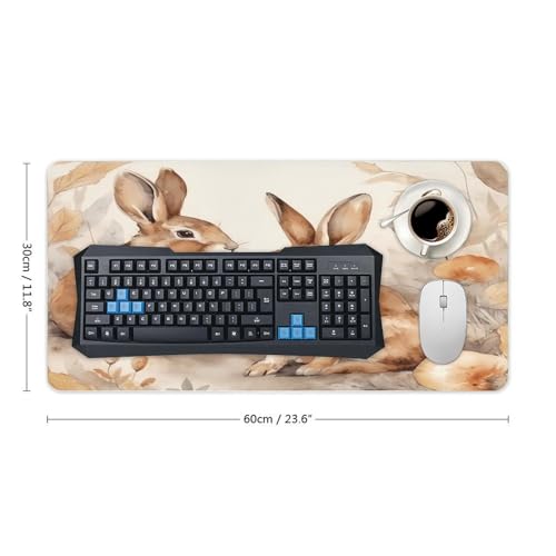 Mouse Pad grande de goma estilo Rabbit 30x60 cm miniatura 2