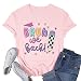 VQD Back to School Shirt for Women First Day of School Teacher T-Shirt Bruh We Back Pencil Tee Tops Pink