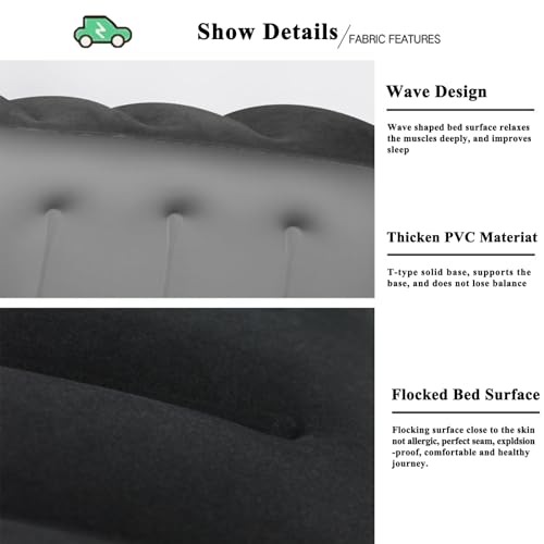 MEIRRAI Car Mattress, Inflatable Car Bed for Back of Cars Gap Filler Air Mattress, Rear Seat Widening for SUV/MVP/Saloons - Image 4