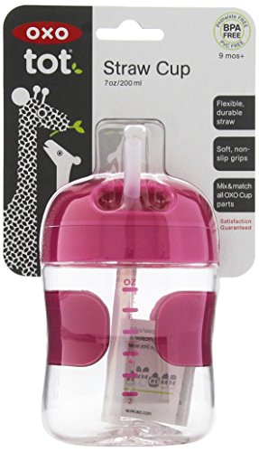 OXO Tot Twist Lid Straw Cup (7 oz.) - Pink image 5