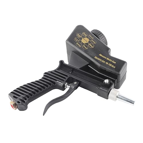 YWBL-WH Gravity Feed Sandblaster Guns Pneumatique Kit de Dynamitage Portable Blasters de Médias Abrasifs pour la Peinture Rouille Retrait Surface Métallique (BLACK) – vue 7