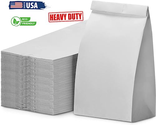 Mr Miracle 2Lb White Paper Snack Bags - Pack Of 100 Durable, Recyclable, And Biodegradable Snack Bags For Food Storage - Great For Lunch, Crafts, Concessions, Cafes, And Delis #TOP3