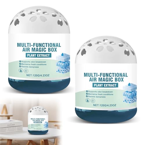 2 Piezas Purificador de Aire Natural, Air Magic Box Multifuncional, Eliminador de Olores y Polvo, Ambientador para Hogar, Dormitorio y Oficina, Sin Electricidad, Silencioso