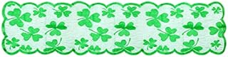 Jagowa Table Runner Green Lace Rectangular Tablecloth For Irish Party Lucky Day Decoration Family Dinner Table Décor