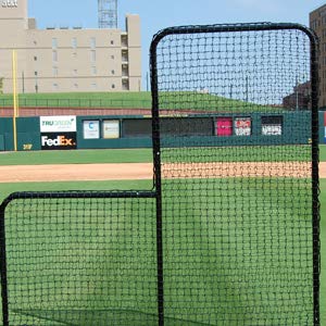Trigon Sports Black Series L-Screen, L Screen Replacement Net, Softball & Baseball Pitching Net, L Shape Net For Training, Size: 7' X 7' #TOP1
