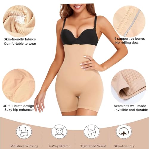 Ofrdncy Shapewear Shorts Tummy Control for Women High Waisted Body Shaper Underwear Slimming Slip Shorts Under Dresses