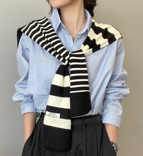 Sweater Shawl Wraps Women Pashmina Shawls and Wraps Stripe Knitted Shawl Scarf Cardigan Cape Cashmere Shoulder Top2