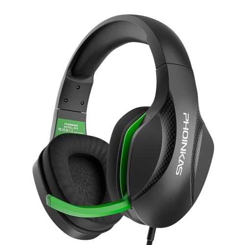 YOTMS Gaming Headsets for PS5, PC, PS4, Over Ear Gaming Headphones with Mic Noise-Canceling, 7.1 Surround Sound, Gamer Headsets for Laptop/Phone/Tablet (Black)