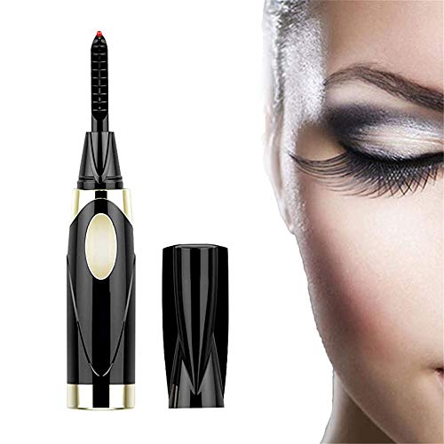 ZSH Heated Eyelash Curler, USB Rechargeable Electric Eyelash Curler for Quick Natural Curling,Long Lasting Eyelashes Curl Tool Valentine's Gifts for Girls,Black