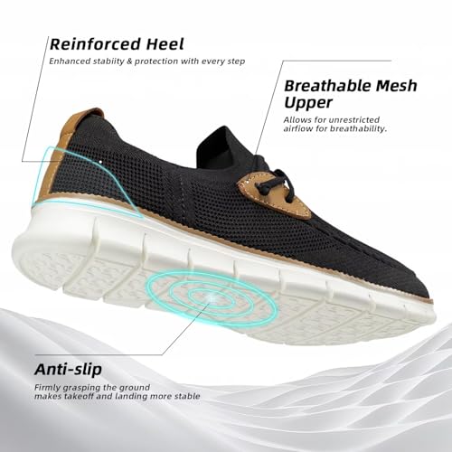Image of Mens Casual Loafers Shoes Slip On Fashion Walking Dress Sneakers Business Oxfords Work Lightweight Soft Sole Zapatos