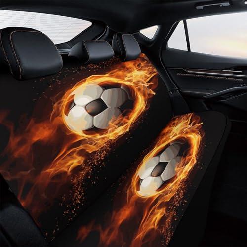 Fundas de asiento de coche lavables para perros con estampado de fútbol 4