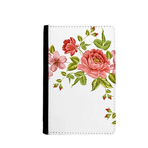 Étui portefeuille passeport roses rouges aux finitions soignées et design élégant