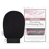 Seraphic Skincare Original Premium Exfoliating Mitt for Body (1pc) – 100% Vegan Viscose Traditional Body Scrub Glove Kessa Korean Washcloth – Body Exfoliator for Self-Tan Removal & Keratosis Pilaris