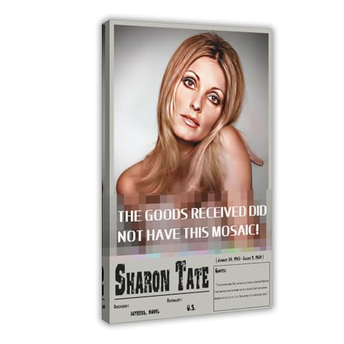 TONITOTA A Tribute to Actress Sharon_Tate Poster | Memorial for Famous Figures | Room Aesthetics | Canvas Wall Art Prints | Frame 12x18inch