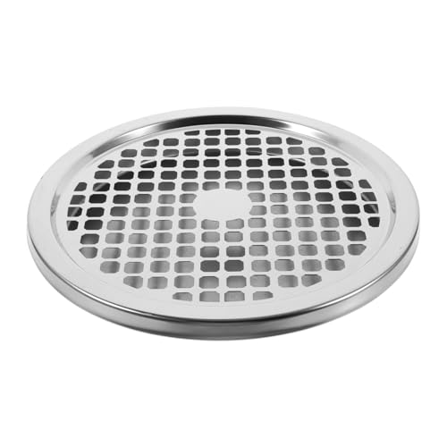 CHILDWEET Cubo De Basura De Acero Inoxidable Con Tapa De Red Para Exterior Cenicero Público Accesorio De Basura Para Oficina y Espacios Comerciales 1 Set Completo