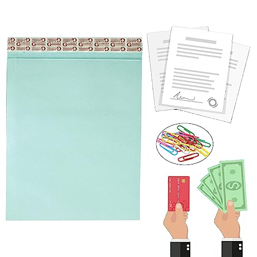 Image of Shuban A4 Size Thick Gummed Seal-Designed Paper Envelopes for Secure Mailing, 50 Pieces, Green,12x10 Inches