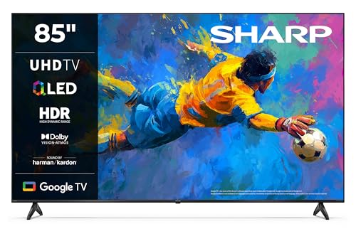 Sharp 85HP5765E QLED Fernseher 85 Zoll Google TV - 4K UHD Smart TV mit Dolby Vision HDR, Dolby Atmos, Sound by Harman Kardon, Google Assistant und Triple-Tuner, QLED TV (2026)
