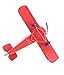 Vintage Retro Wrought Metal Iron Biplane Plane Aircraft Handicraft Models - Photo Props home Decor/ornament/souvenir (Red)