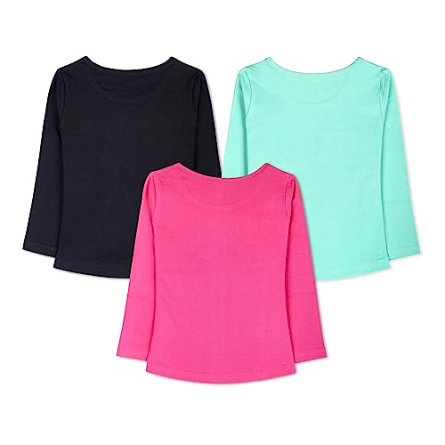 Image of Real Basics Girls Regular Fit Full Sleeves Tshirt (Pack of 3)