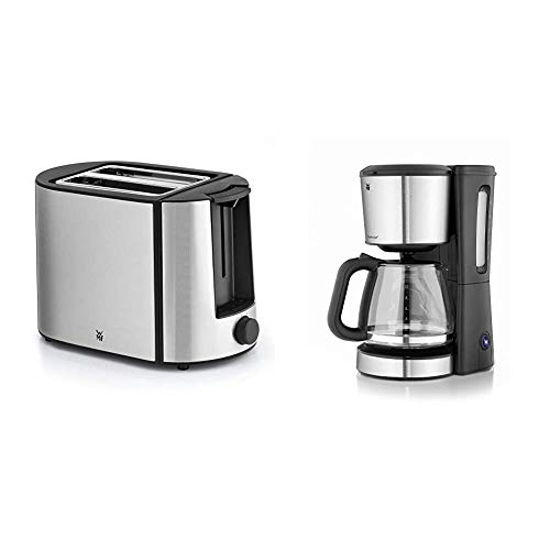 WMF Bueno Pro Toaster Edelstahl, 2 Scheiben, 6 Bräunungsstufen, 870 W, edelstahl matt & BUENO Filterkaffeemaschine Glas, 10 Tassen, Kaffeemaschine mit Aromaglaskanne, cromargan/silber, 1000 W WMF Bueno Pro Toaster Edelstahl, 2 Scheiben, 6 Bräunungsstufen, 870 W, edelstahl matt & BUENO Filterkaffeemaschine Glas, 10 Tassen, Kaffeemaschine mit Aromaglaskanne, cromargan/silber, 1000 W
