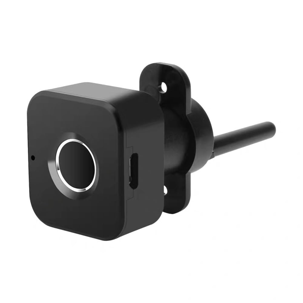 Tuidzljd Smart Fingerprint Cabinet Lock-Keyless Black Biometric Lock for Anti-Theft Security,Suitable for Doors,Drawers,Wardrobes