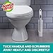Scotch-Brite Disposable Toilet Scrubber Starter Kit, Disposable Refills with Built-In Bleach Alternative, Includes 1 Handle, Storage Caddy and 5 Refills