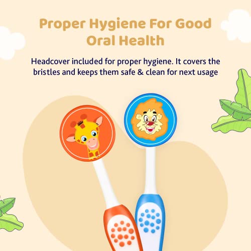 Image of Chicco Toothbrush Set Blue + Orange 3Y-8Y (Pack of 7)