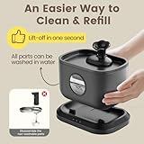 Cordless Cat Water Fountain, Wireless Pet Water Fountain for Cats Indoor with 7-Layer Large Filter, 2.6L/88oz 5000mah Battery Operated Water Fountains, BPA-Free Cat Fountain, Easy to Clean Black - Image 5