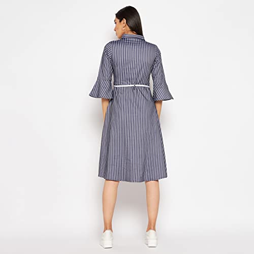Image of CAMEY Women Striped Cotton Dress