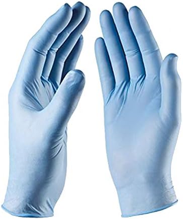 Vivid Nitrile Blue Medical Grade Non-Sterile Exam Gloves – Non-Latex, Powder, Rubber Free – for Dental, Medical, Food Handling, Automotive, Art, Craft, Home Use – 200 Count, Size Large, PureCare