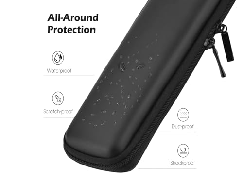 Image of Black Pencil Case EVA Hard Shell Pen Case Holder for Executive Fountain and Stylus Touch Pen pencil USB Cables and Electronic Cigarette