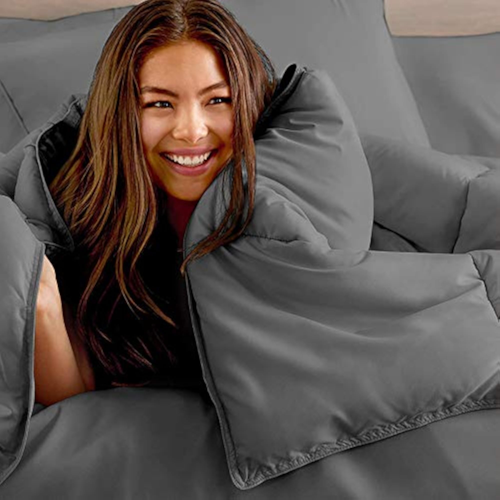 Lightweight Reversible Microfibre Comforter, Double Bed