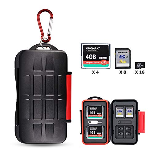 Kiorafoto 28 Slots Professional SD CF MSD Memory Card Holder Storage Case Protector