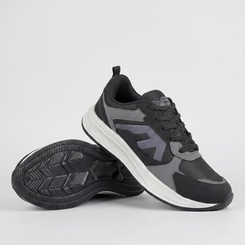 Image of WALKAROO Men's Sports Shoes|Breathable Mesh Upper, Shock-Absorbing EVA Sole, Cushioned Comfort Fit Insole| Anti-Skid Lightweight Lace-Up Shoes for Walking, Gym & Casual for Men - ONG97009
