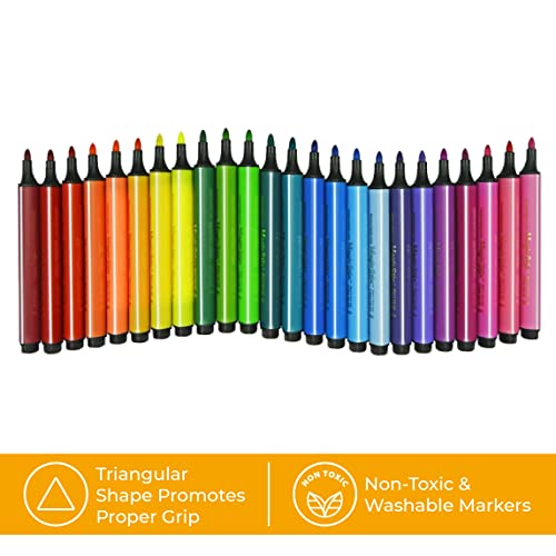 The Pencil Grip Magic Tri Stix, Non-Toxic and Washable Markers For Kids, 24 Assorted Stix Markers, TPG-397 - Thumbnail 6