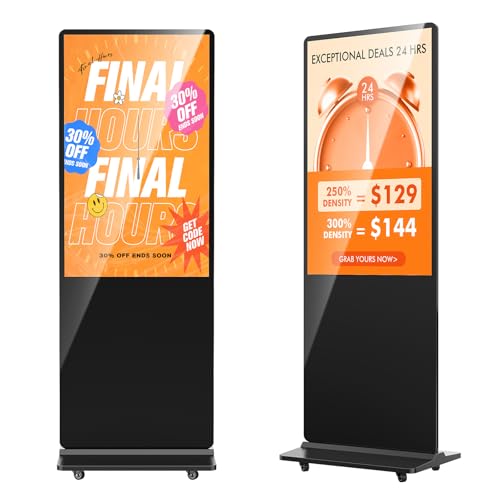 Image of 49'' Digital Signage Display Smart Android LCD Sign Kiosk Electronic Menu Board Advertising Display Screen Monitor HDMI WiFi USB 4K Media Video Player (Non Touch Screen,Black)