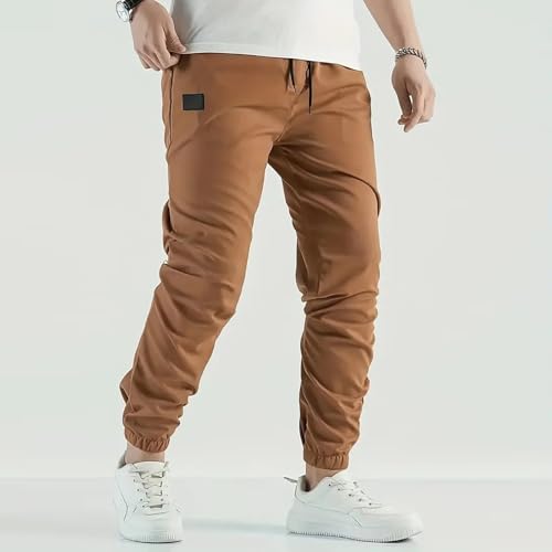 Men's Casual Stretch Joggers Hiking Pants Drawstring Tapered Sweatpants with Pockets, S-2XL3