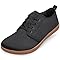 Raoendis Tênis de caminhada masculino, bico largo, sapatos descalços minimalistas, sem queda, respirável, Goma preta, 12 Wide